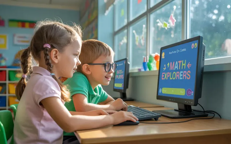 dzieci grające w gry edukacyjne